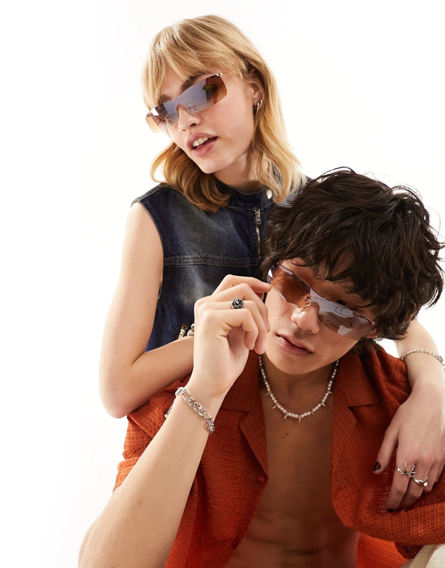 AJ Morgan stealth racer sunglasses in gold mirror - ASOS Sample Sale EU Store