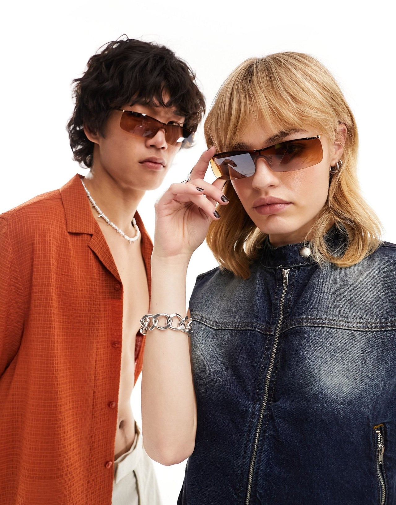 AJ Morgan stealth racer sunglasses in gold mirror - ASOS Sample Sale EU Store