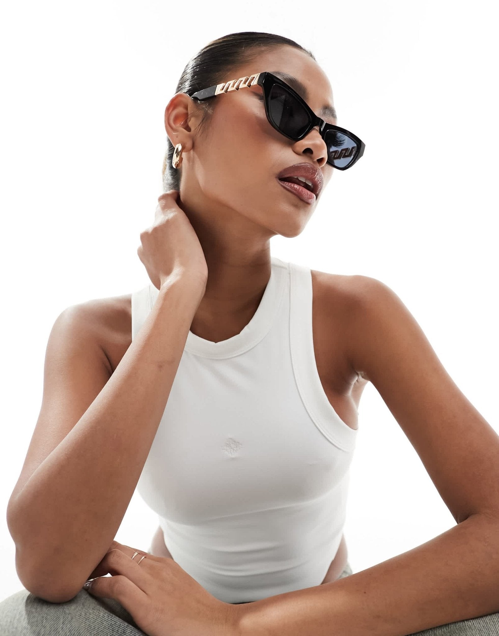 ALDO Novosini cat eye sunglasses in black - ASOS Sample Sale EU Store