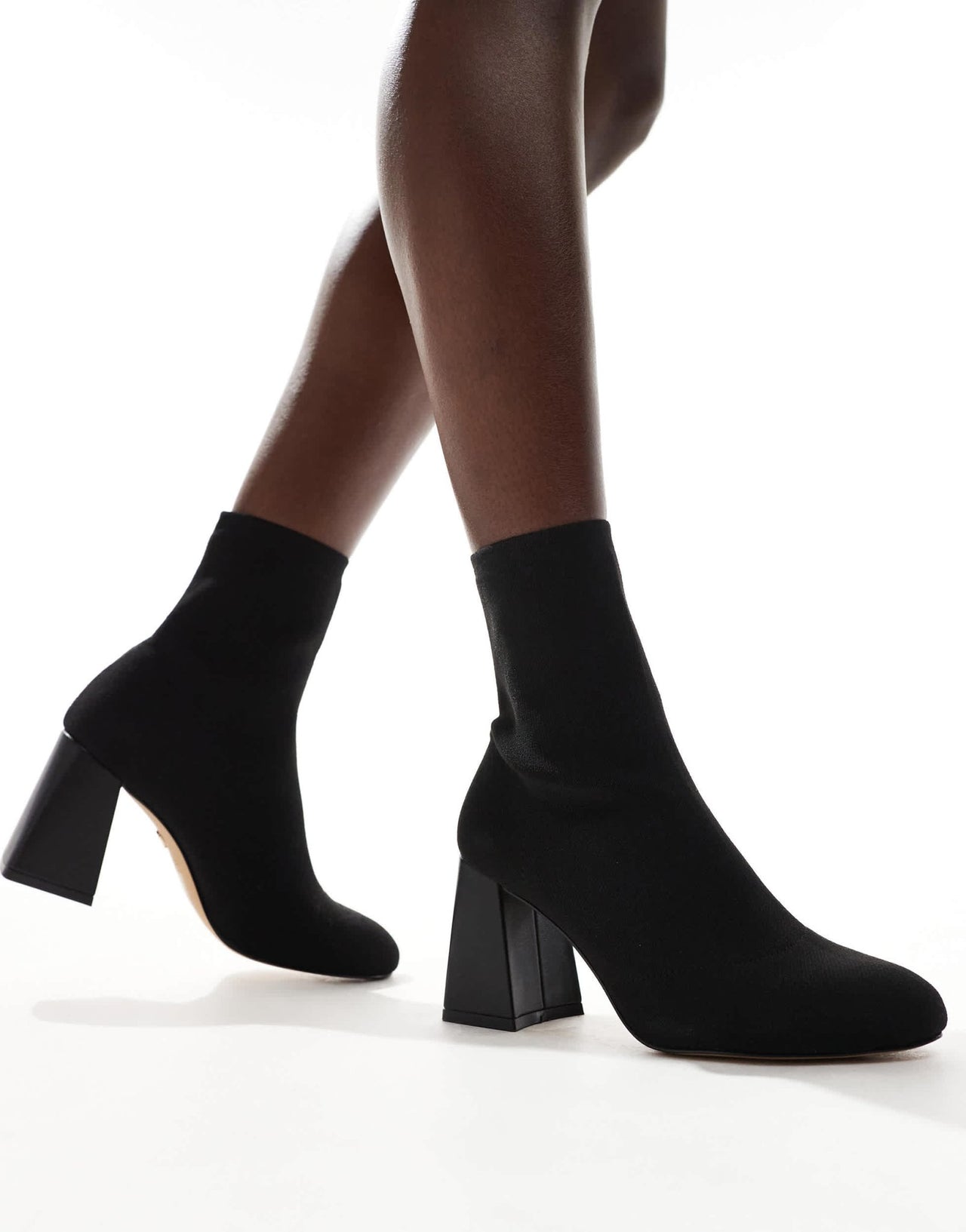 ALDO Rowallan mid heel ankle boots in black knit - ASOS Sample Sale EU Store