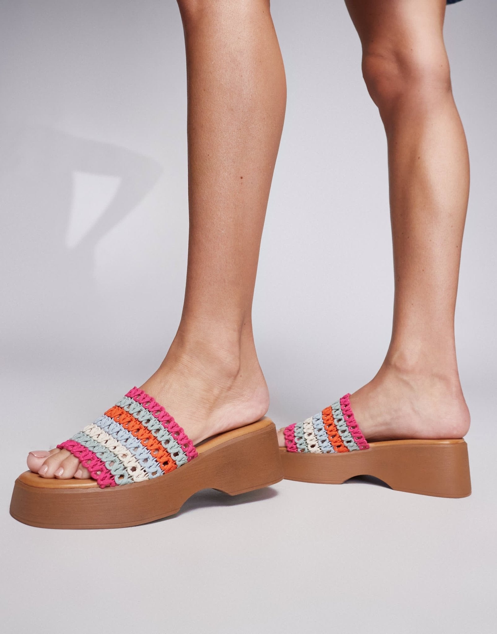 ALDO Yassu chunky mule sandals in pastel multi - ASOS Sample Sale EU Store