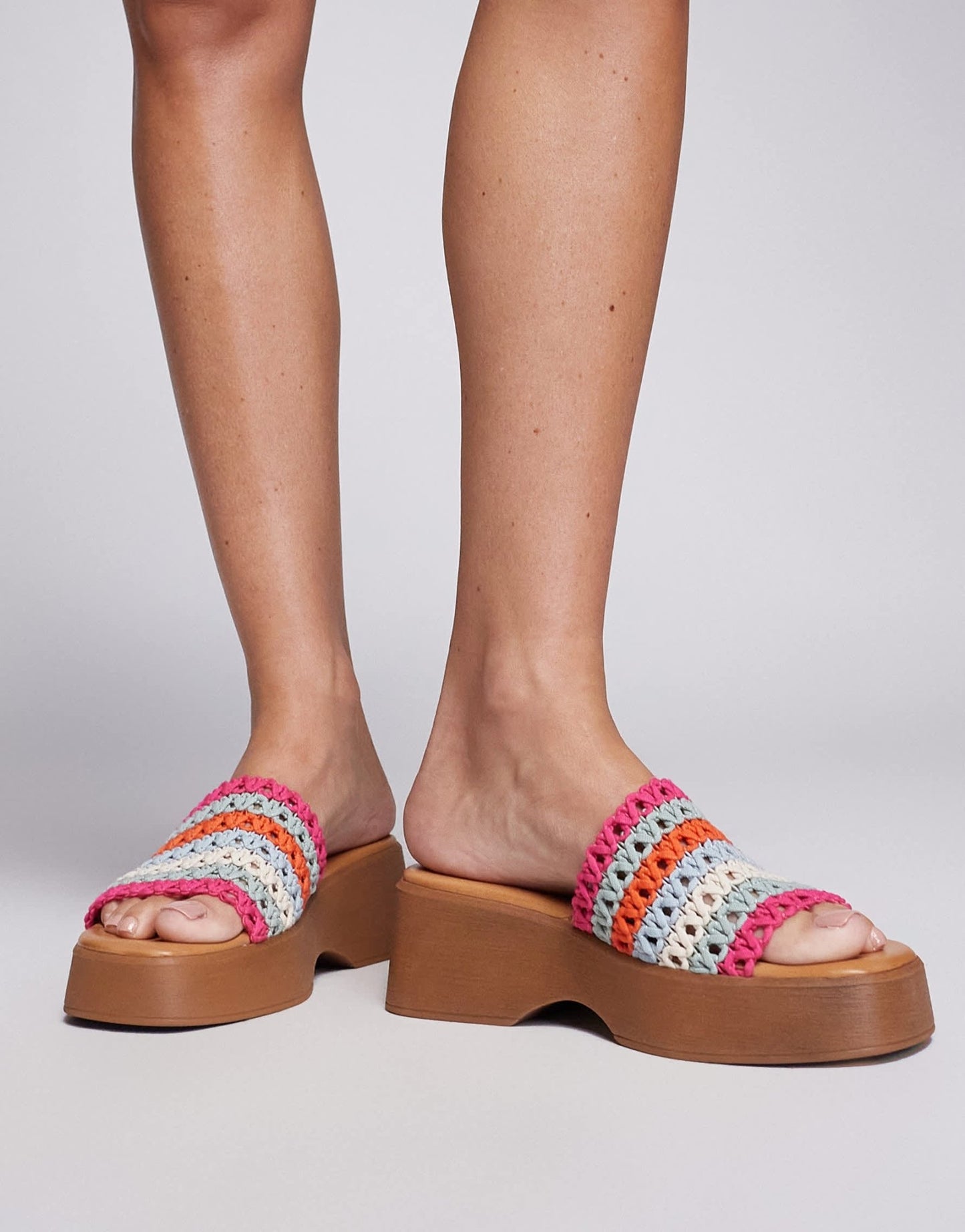 ALDO Yassu chunky mule sandals in pastel multi - ASOS Sample Sale EU Store