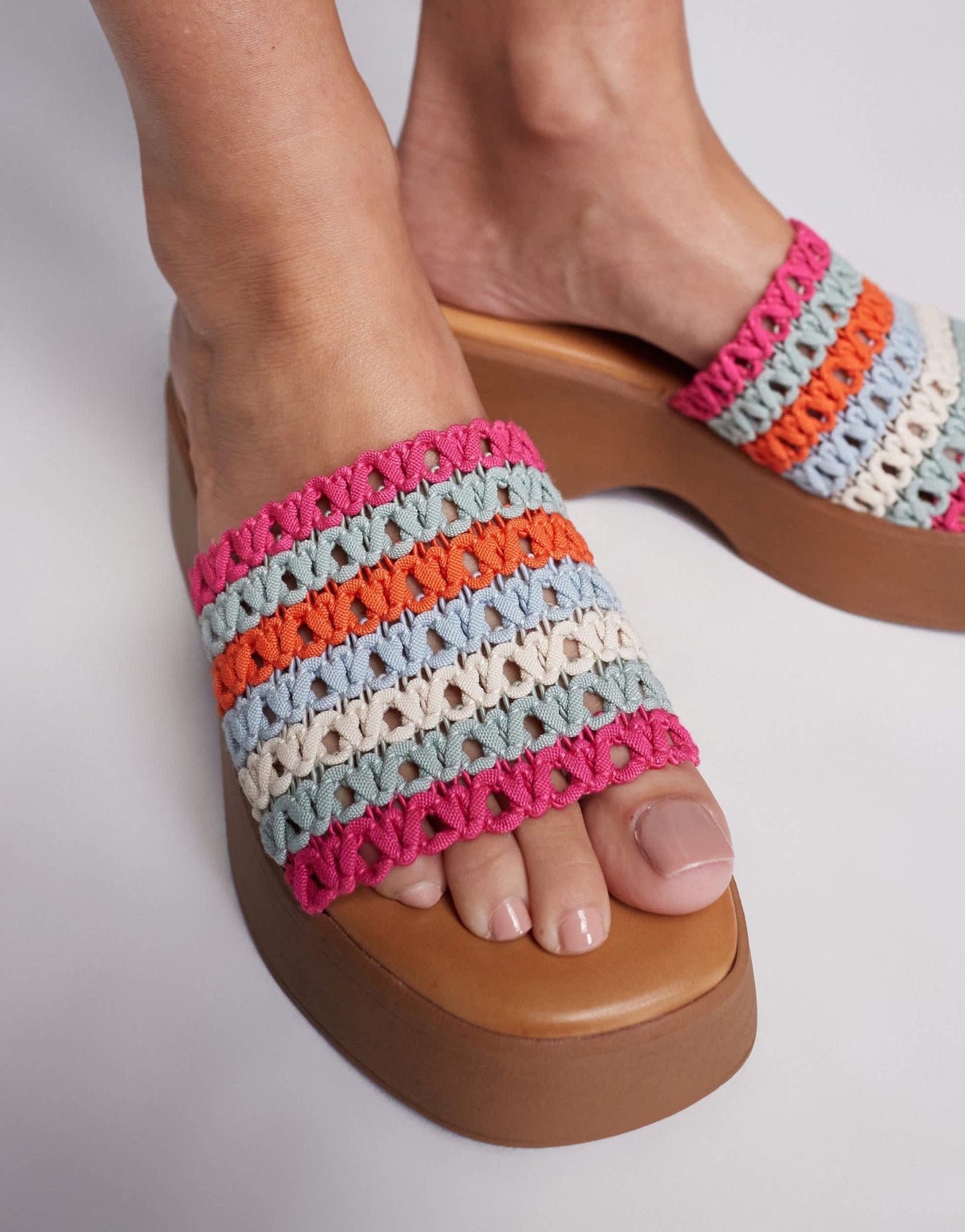 ALDO Yassu chunky mule sandals in pastel multi - ASOS Sample Sale EU Store