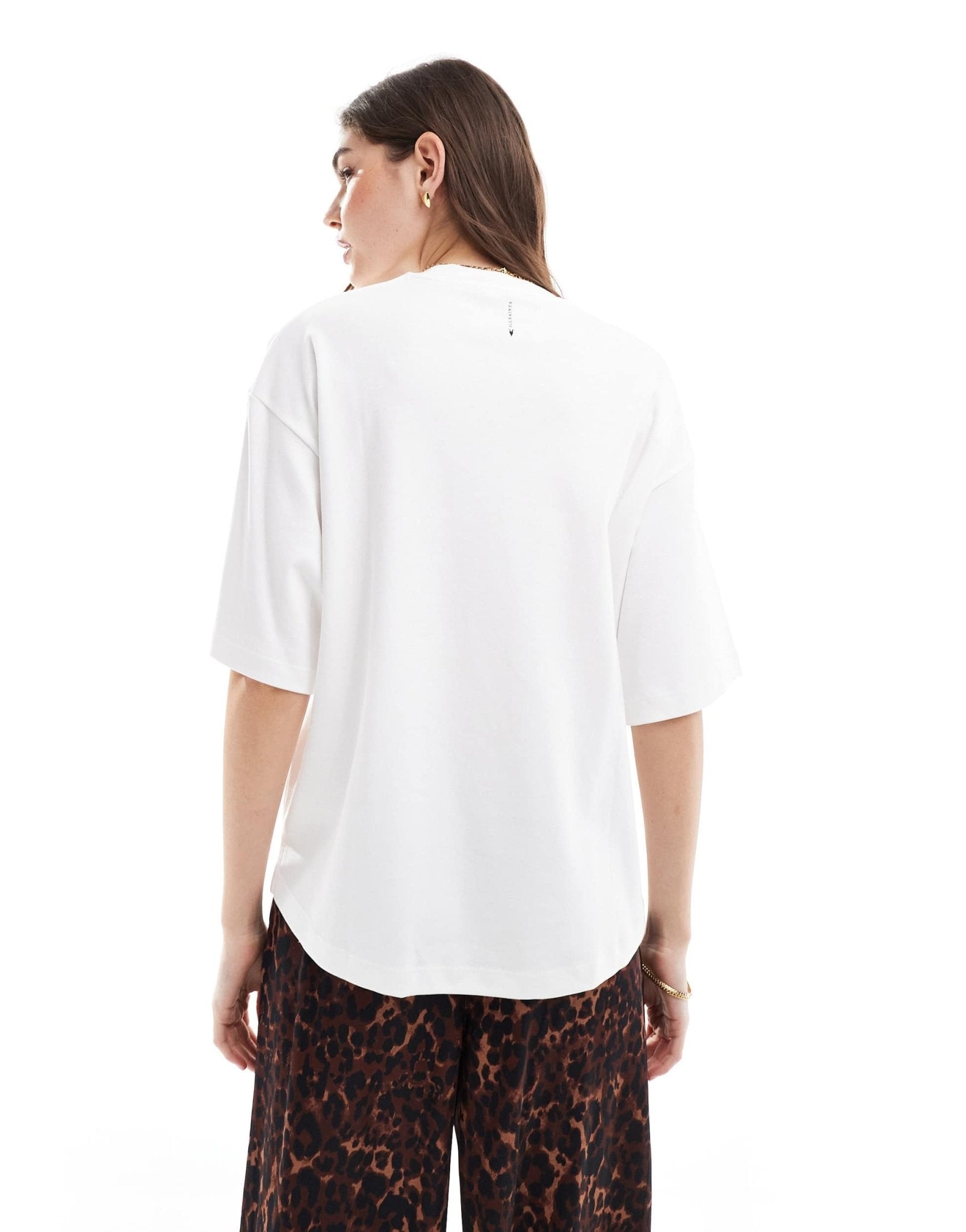 AllSaints Amelie oversized boxy t-shirt in white - ASOS Sample Sale EU Store