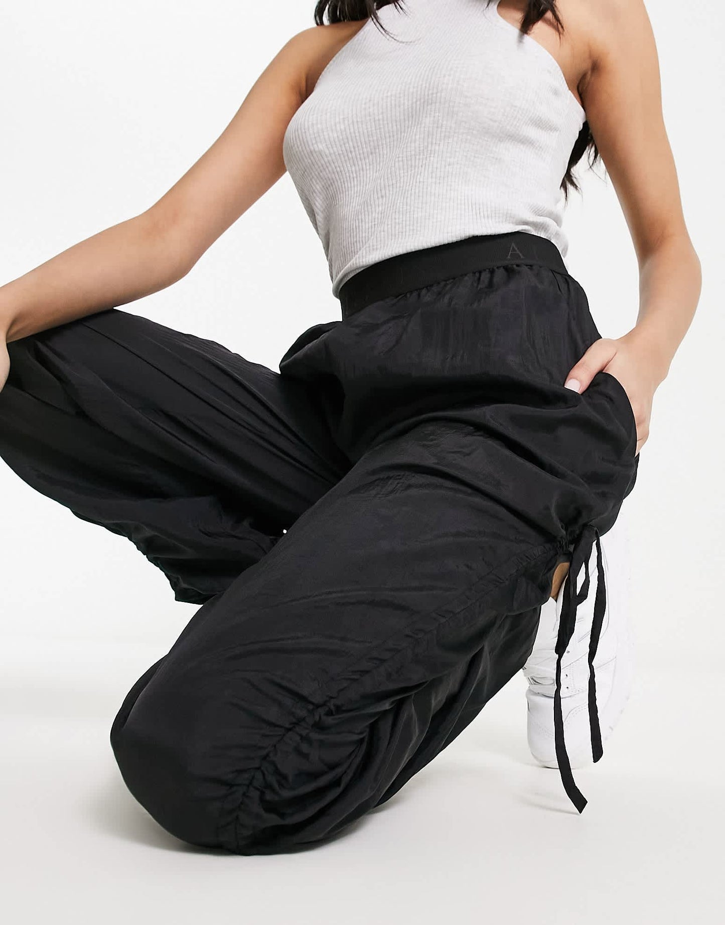 AllSaints Aura utility trousers in black - ASOS Sample Sale EU Store