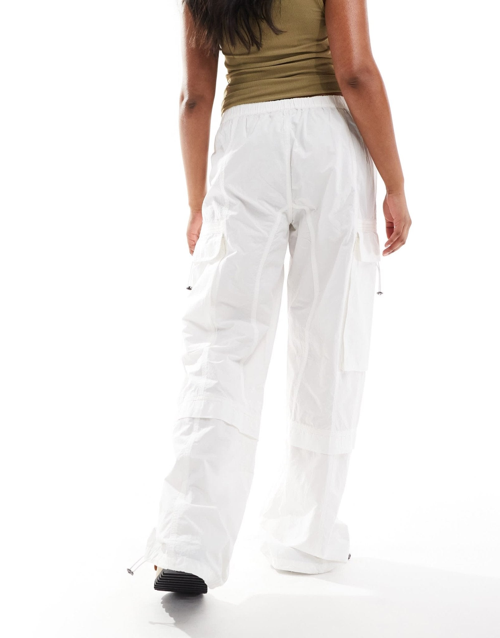 AllSaints Barbara cargo parachute trousers in white - ASOS Sample Sale EU Store