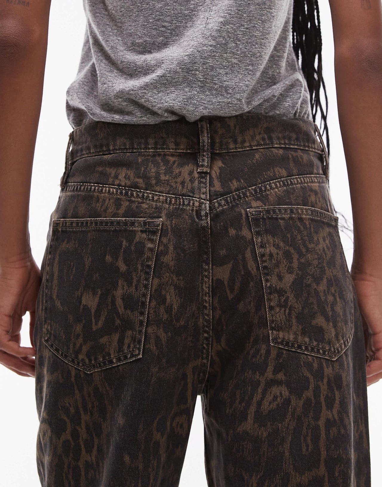 AllSaints Blake wide leg jeans in leopard - ASOS Sample Sale EU Store