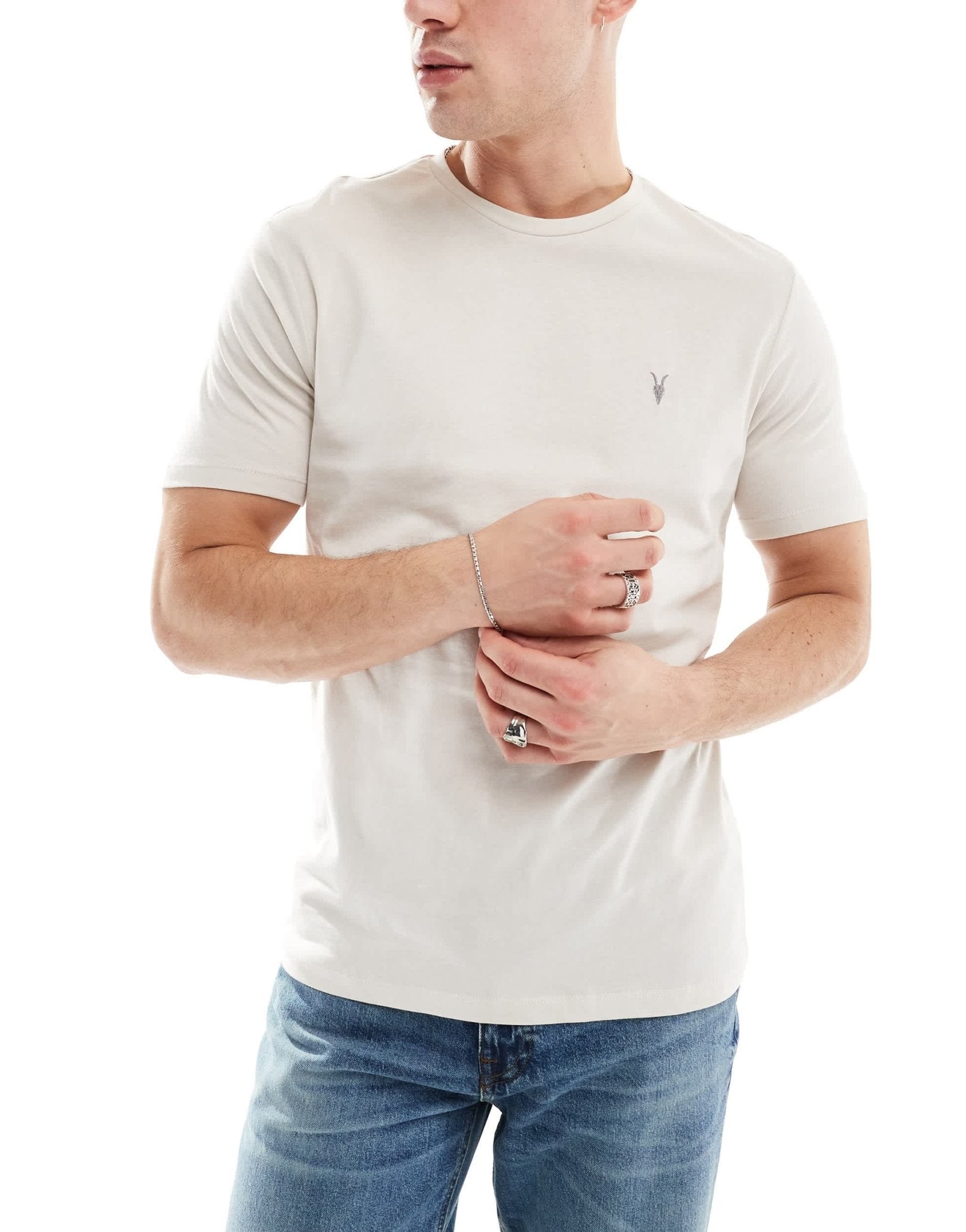 AllSaints Brace 3 - pack brushed cotton t-shirts in multi - ASOS Sample Sale EU Store