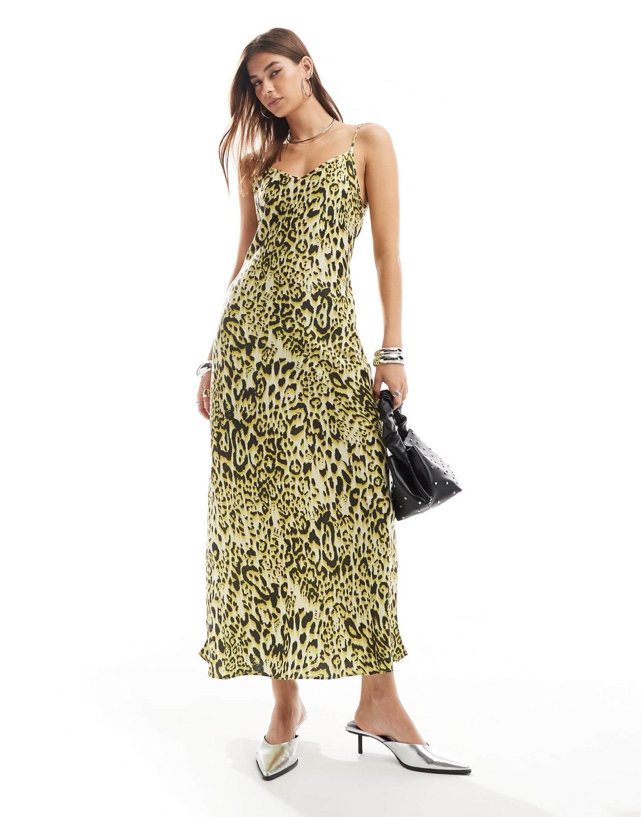 AllSaints Bryony satin midi dress in leopard print - ASOS Sample Sale EU Store