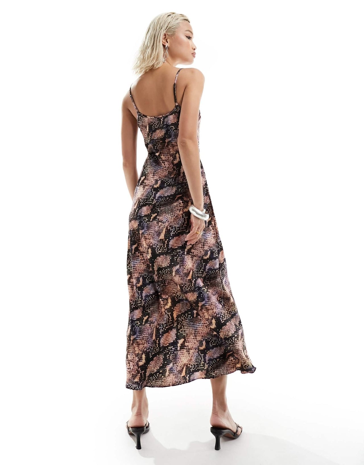 AllSaints Bryony Tahoe satin midi dress in snake print - ASOS Sample Sale EU Store
