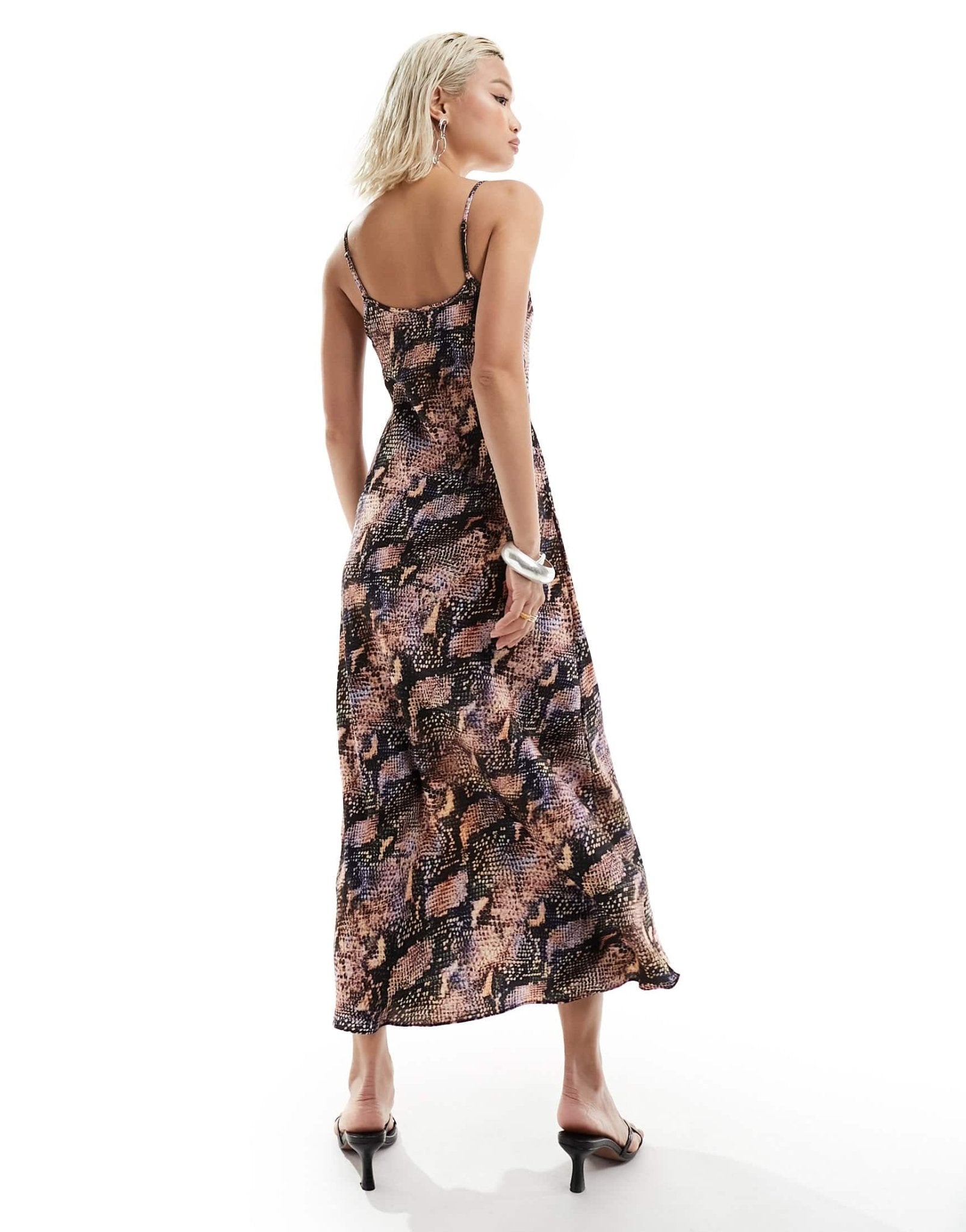 AllSaints Bryony Tahoe satin midi dress in snake print - ASOS Sample Sale EU Store