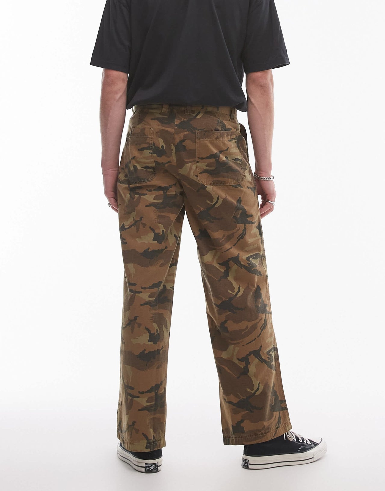 AllSaints Gasper relaxed straight trousers in camo - ASOS Sample Sale EU Store