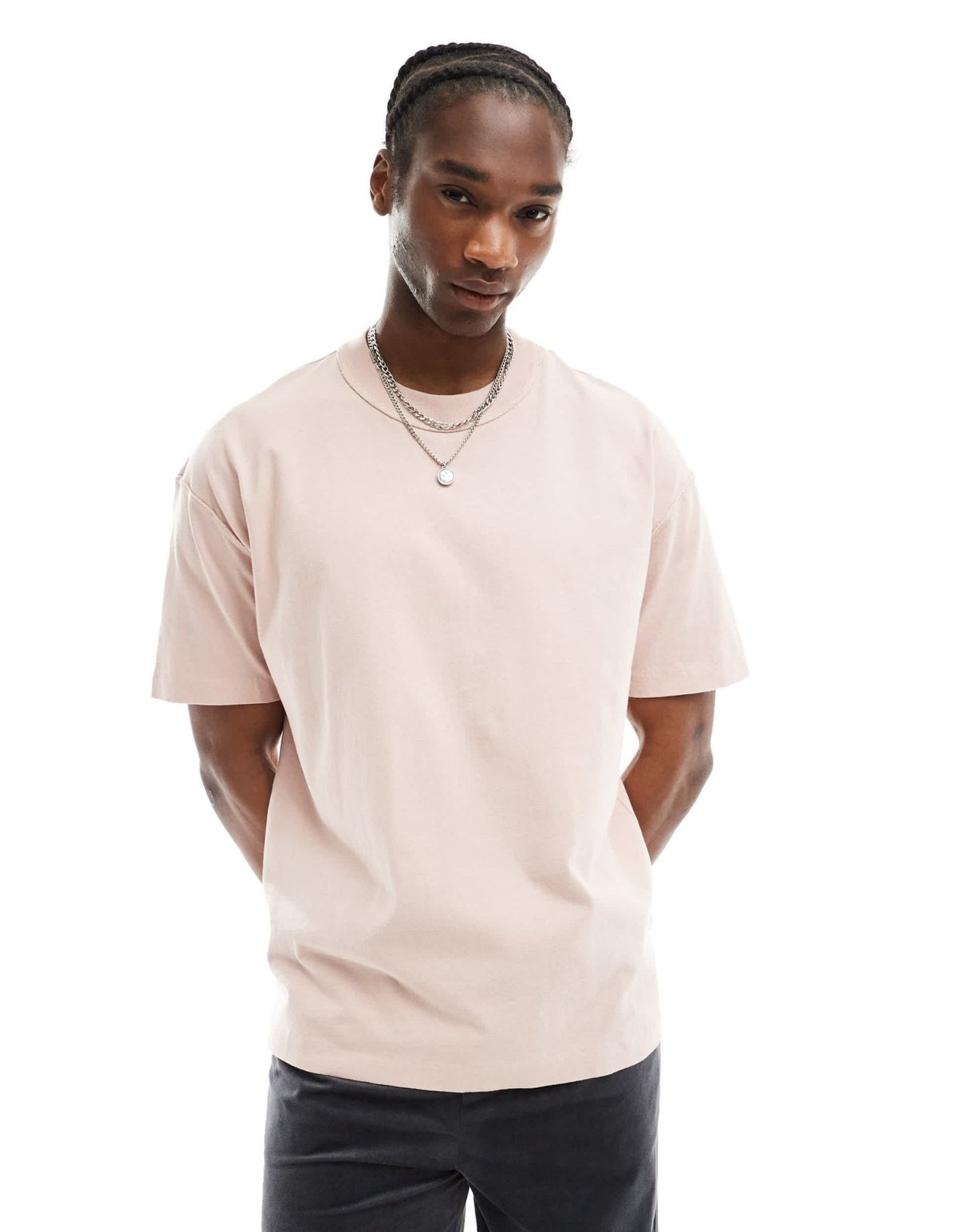AllSaints Isac oversized t-shirt in pink - ASOS Sample Sale EU Store