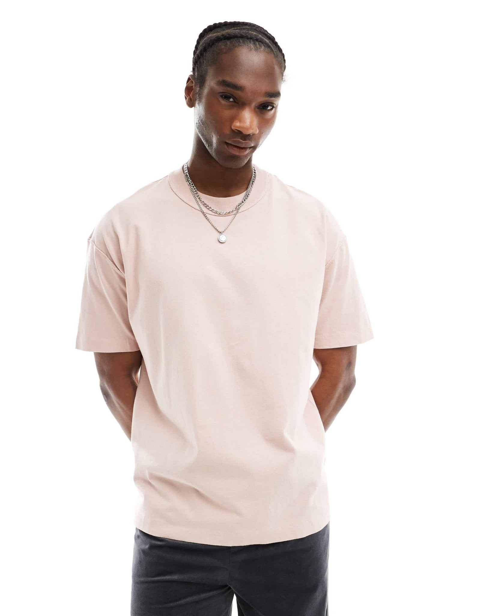 AllSaints Isac oversized t-shirt in pink - ASOS Sample Sale EU Store