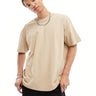 AllSaints Isac oversized t-shirt in toffee taupe