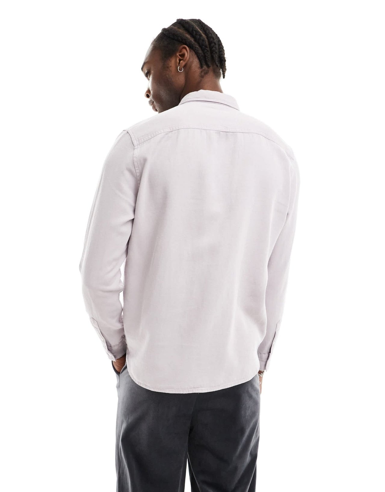 AllSaints Laguna linen shirt in lilac - ASOS Sample Sale EU Store
