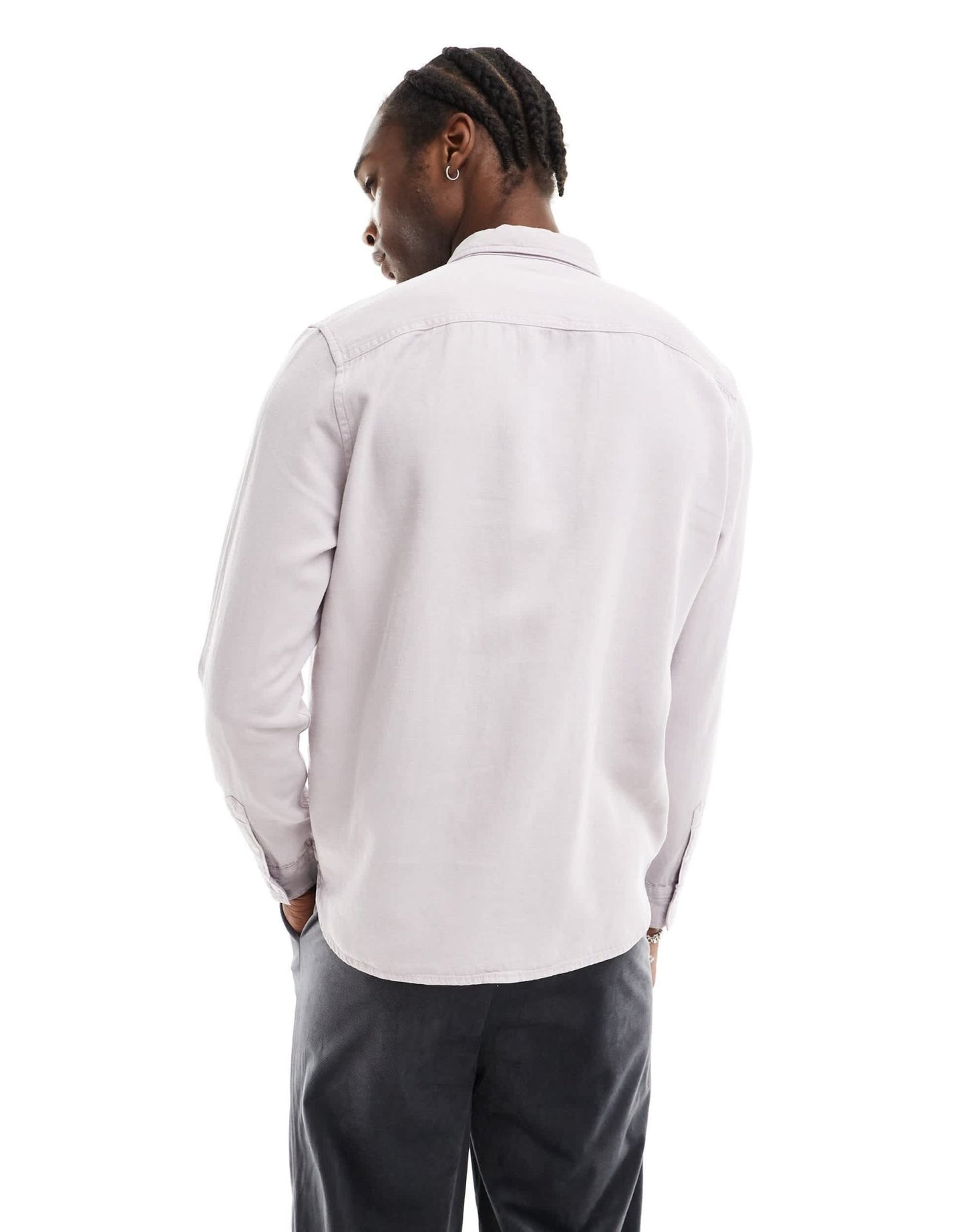 AllSaints Laguna linen shirt in lilac - ASOS Sample Sale EU Store