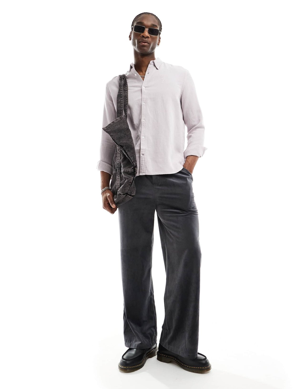 AllSaints Laguna linen shirt in lilac - ASOS Sample Sale EU Store