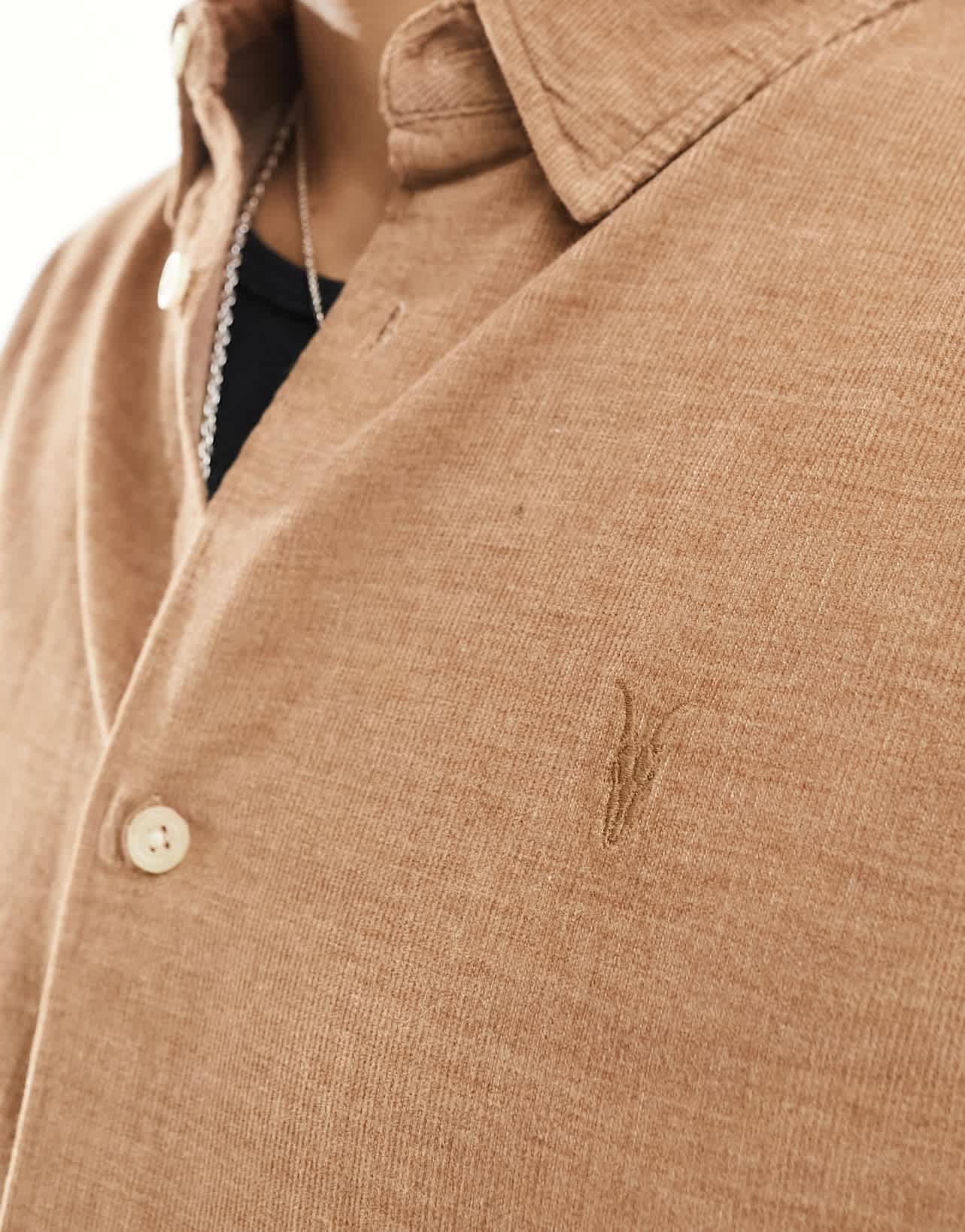 AllSaints Lorella shirt in camel brown - ASOS Sample Sale EU Store