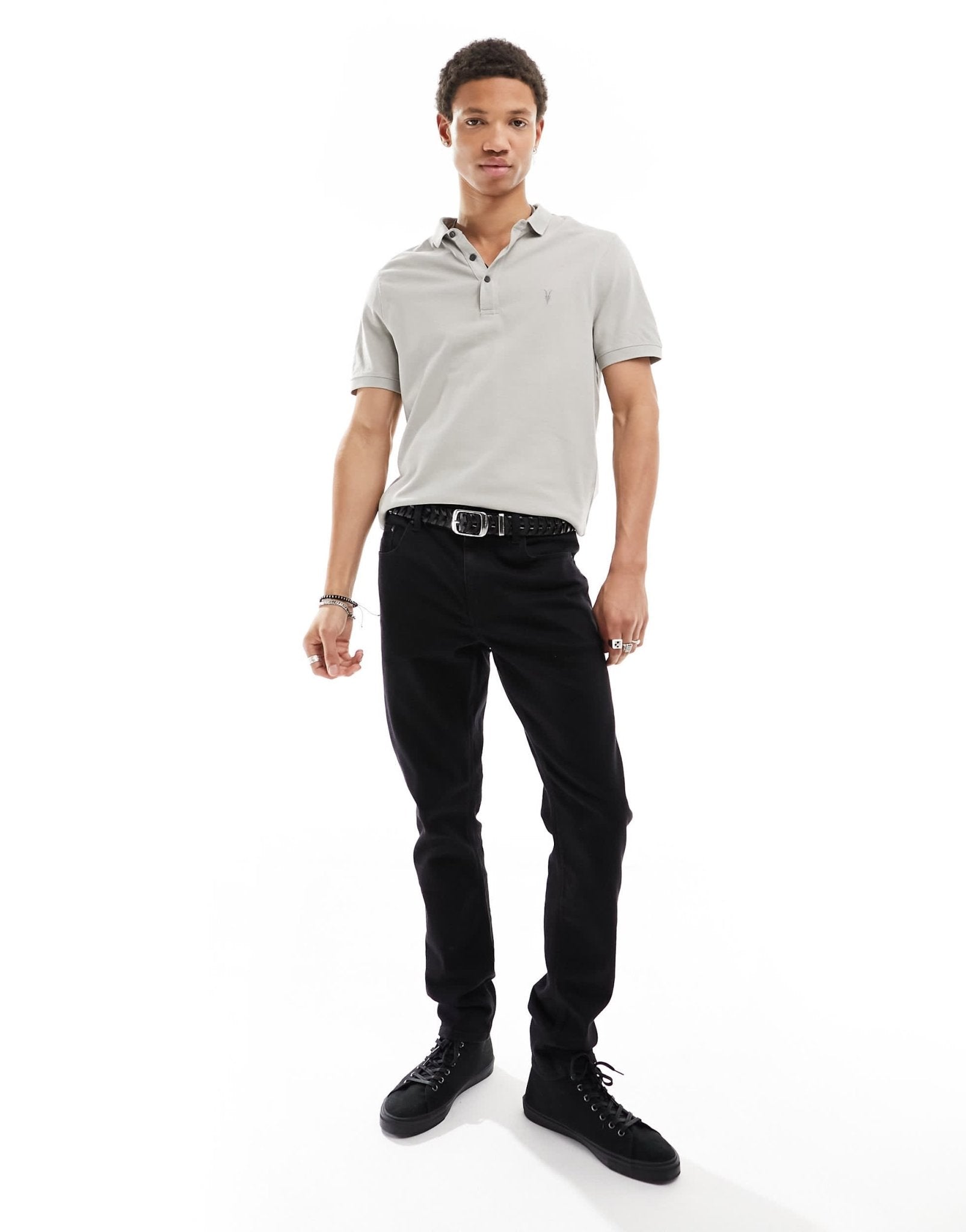 AllSaints Reform polo shirt 2 - pack in multi - ASOS Sample Sale EU Store