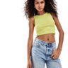Top corto Rina de AllSaints en verde vibrante