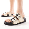 Sandales épaisses en cuir Sian métallisé or AllSaints