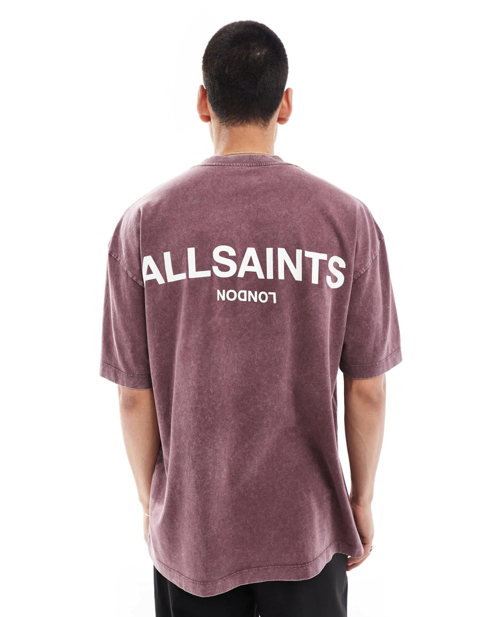 AllSaints Underground oversized t-shirt in stone wash purple exclusive to asos - PURPLE - ASOS Sample Sale EU Store