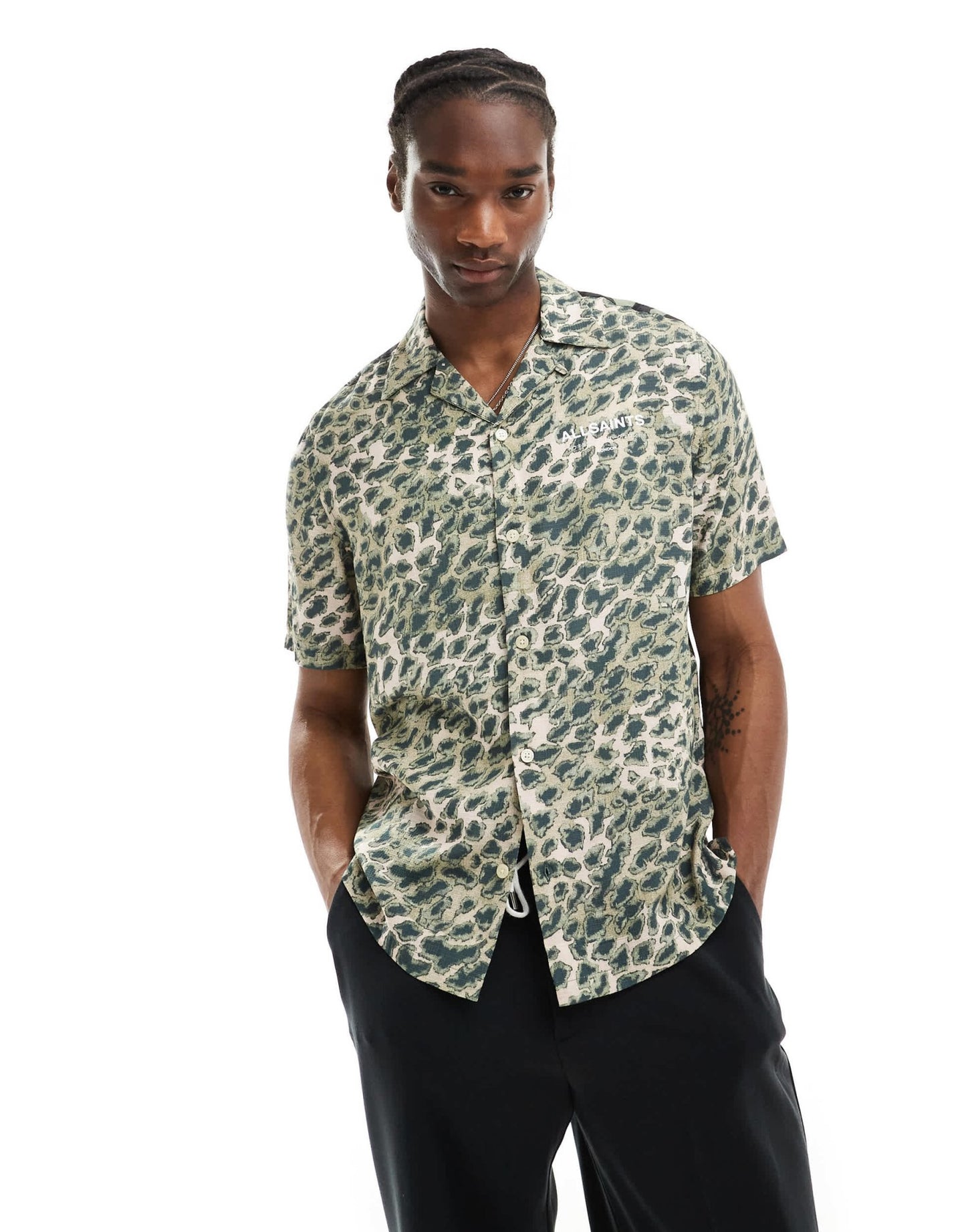 AllSaints Underground shirt in camo print - ASOS Sample Sale EU Store