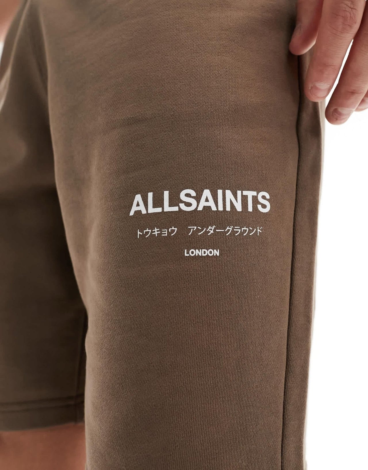 AllSaints Underground sweat shorts in brown exclusive to asos - ASOS Sample Sale EU Store