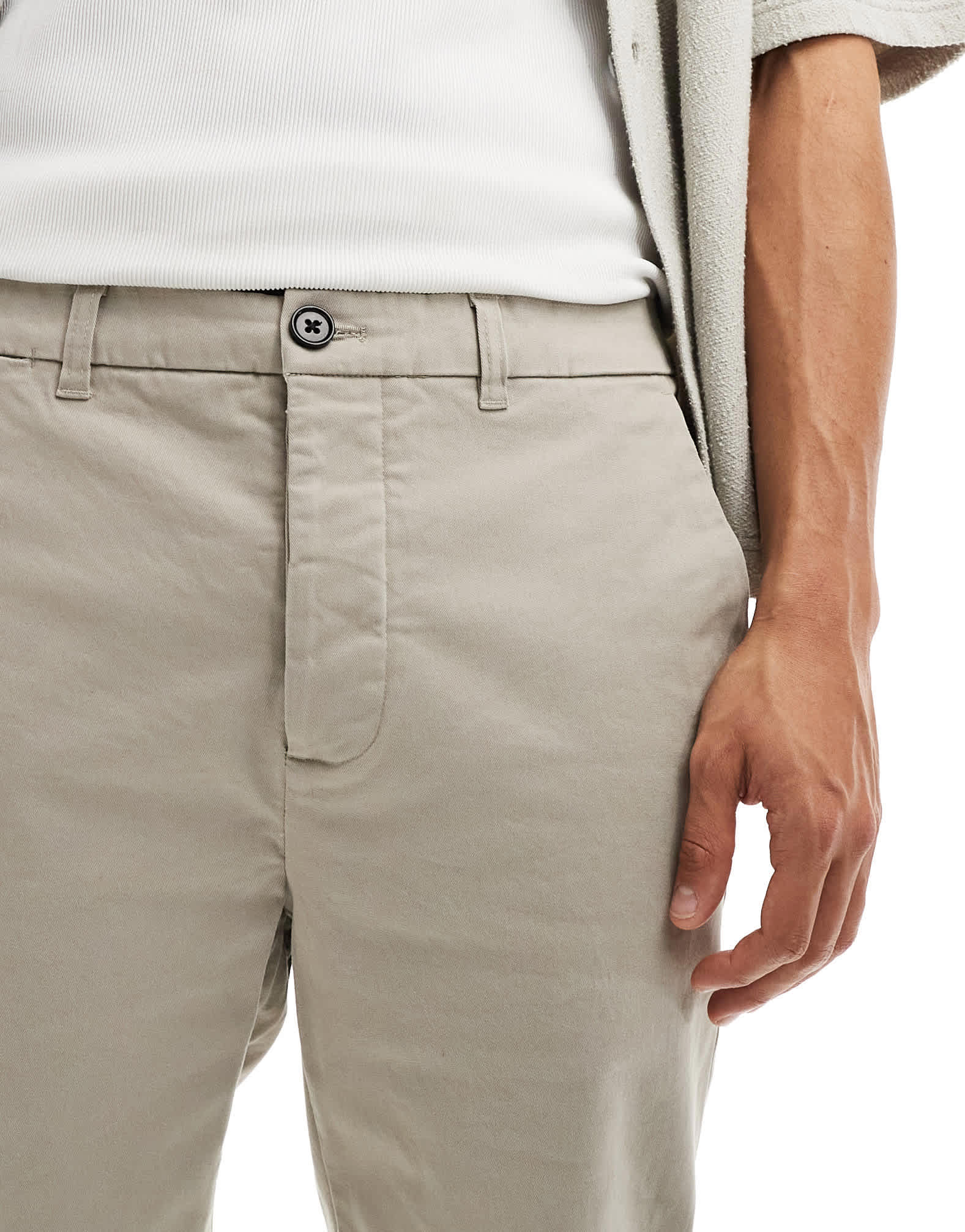 AllSaints Walde chino trousers in grey - ASOS Sample Sale EU Store
