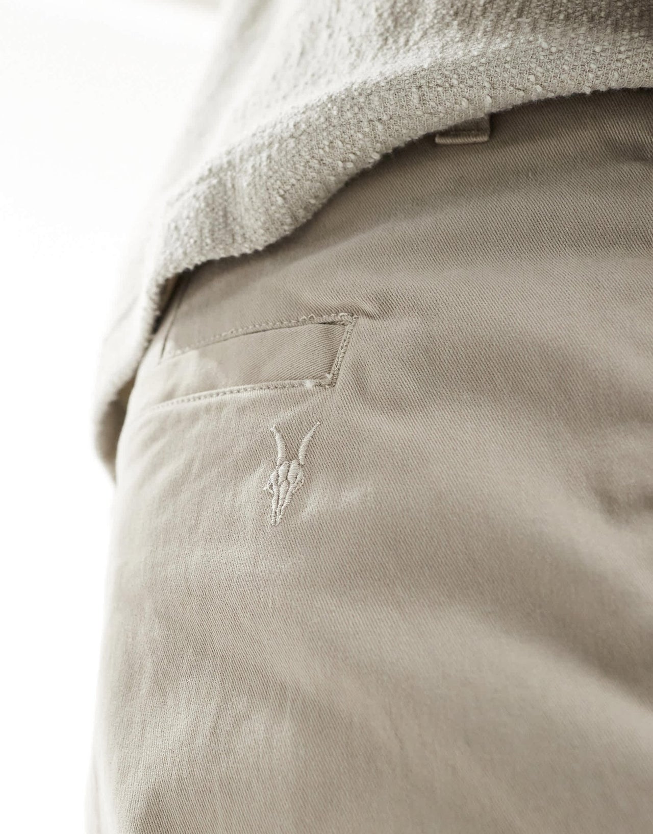 AllSaints Walde chino trousers in grey - ASOS Sample Sale EU Store