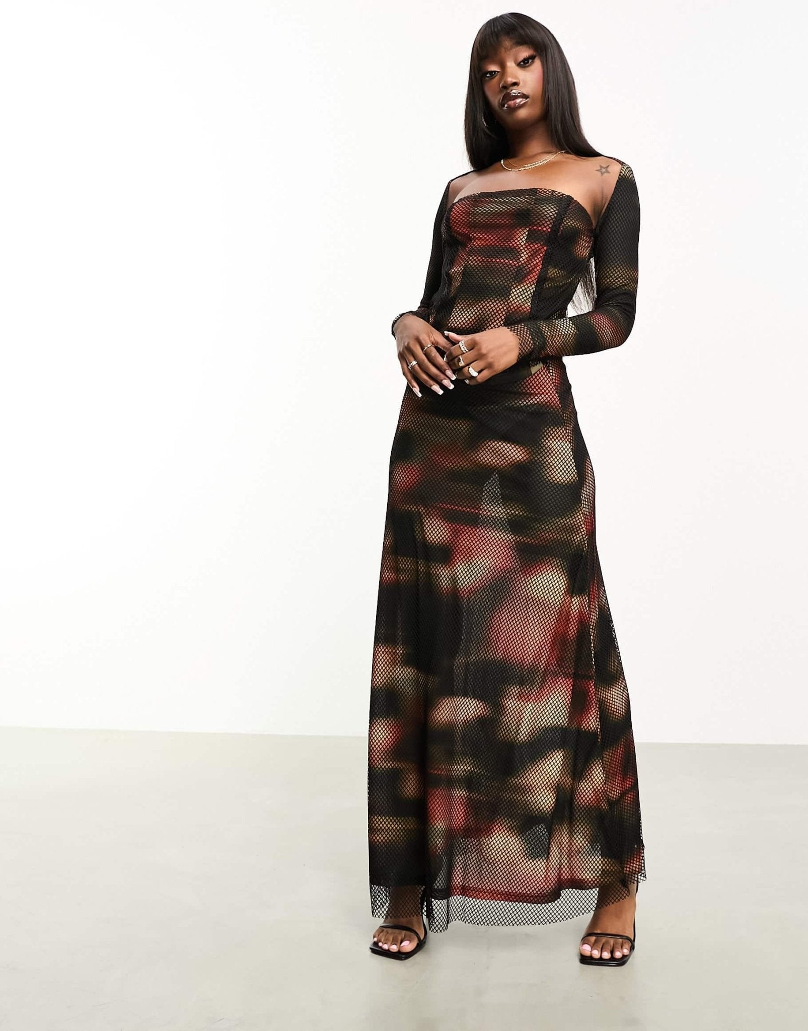 Amy Lynn heatwave corset top with net overlay in black co - ord - ASOS Sample Sale EU Store