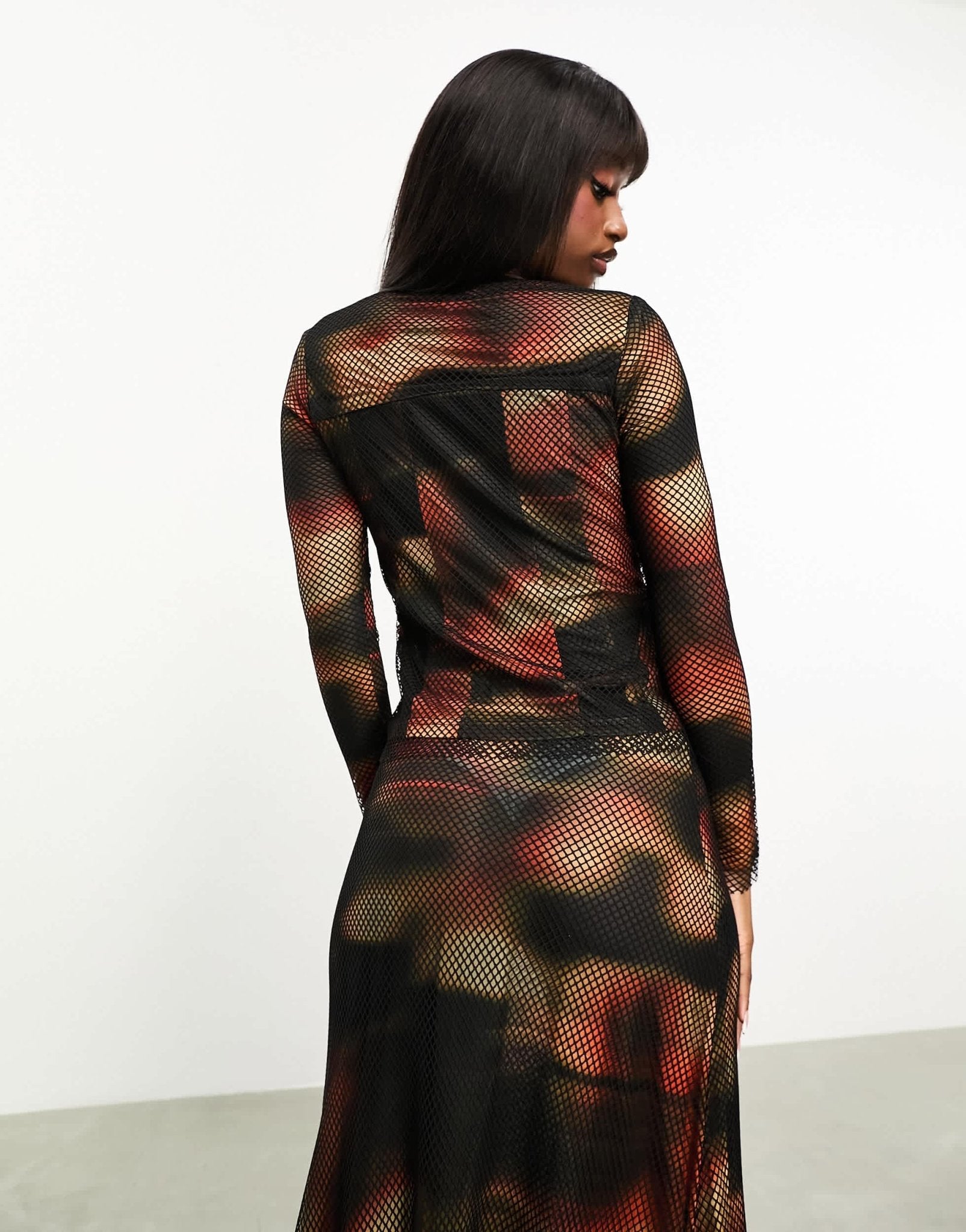 Amy Lynn heatwave corset top with net overlay in black co - ord - ASOS Sample Sale EU Store