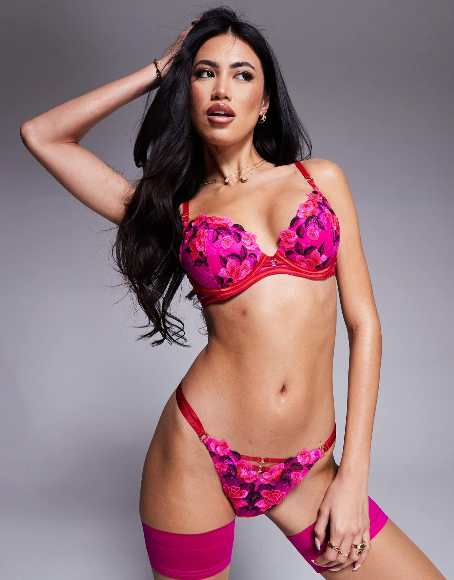 Ann Summers Everlasting Love padded plunge bra in bright pink - ASOS Sample Sale EU Store