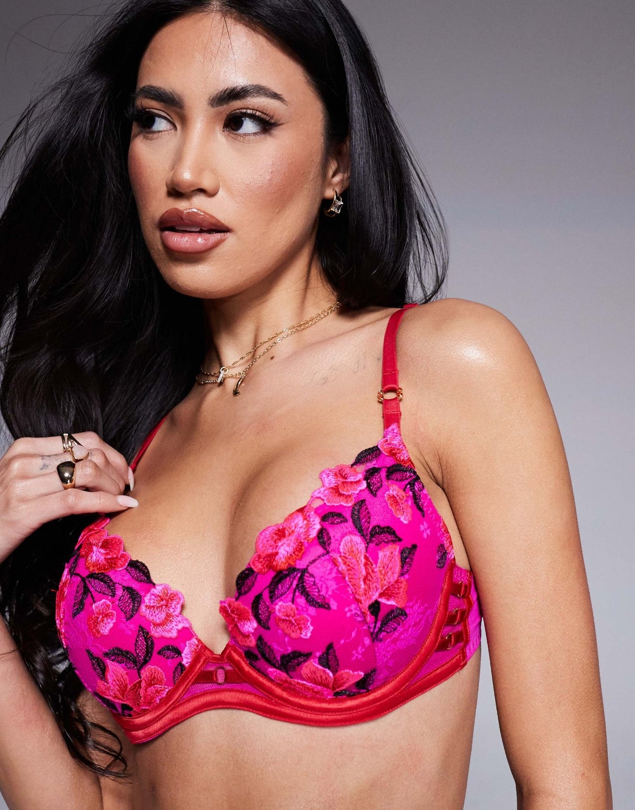 Ann Summers Everlasting Love padded plunge bra in bright pink - ASOS Sample Sale EU Store