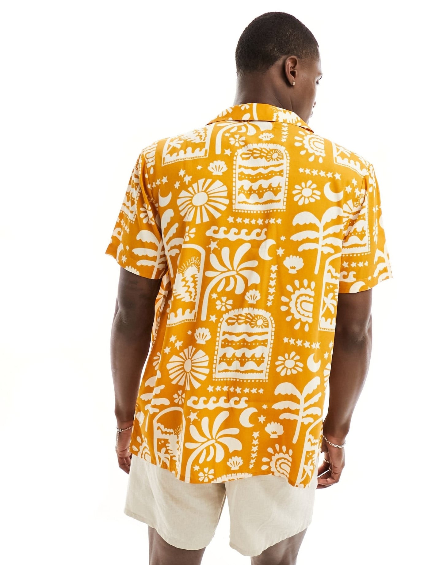 Another Influence beach shirt co ord in rust summer scene print - ASOS Sample Sale EU Store