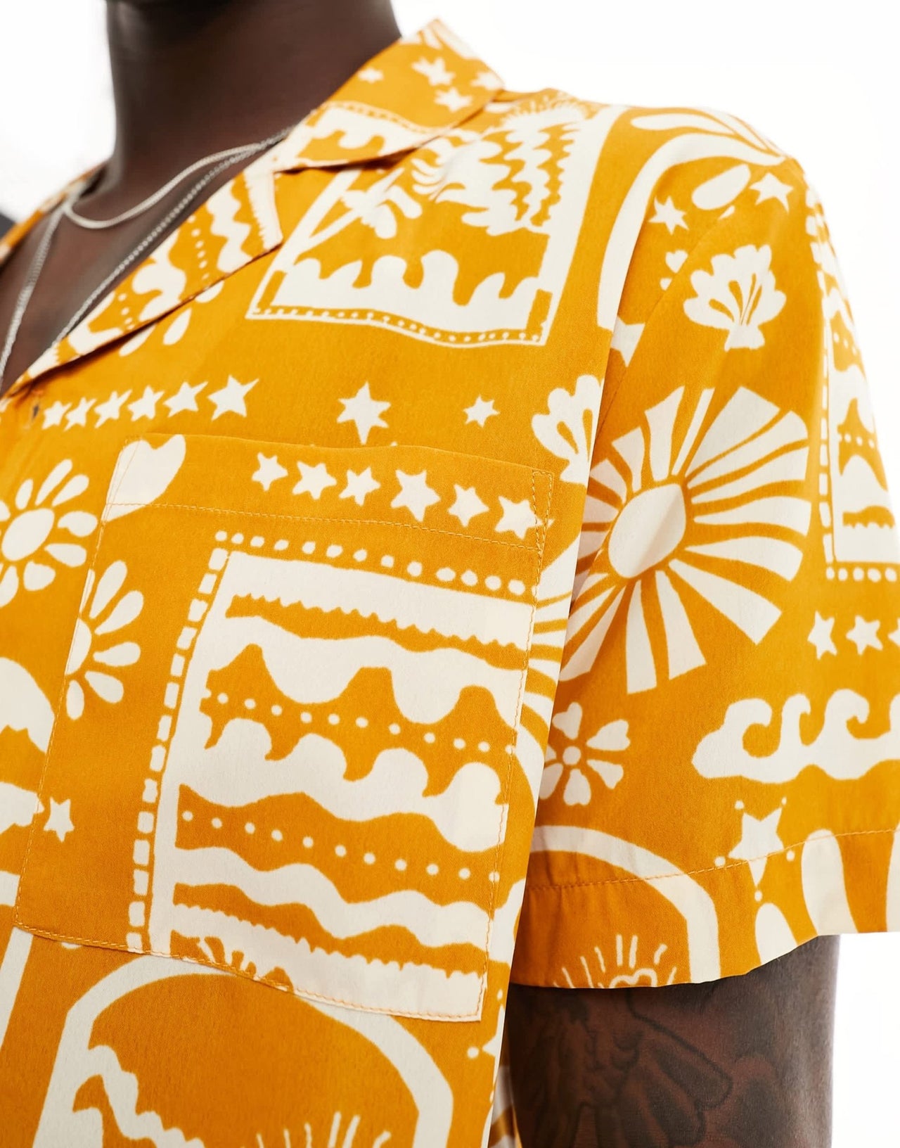 Another Influence beach shirt co ord in rust summer scene print - ASOS Sample Sale EU Store