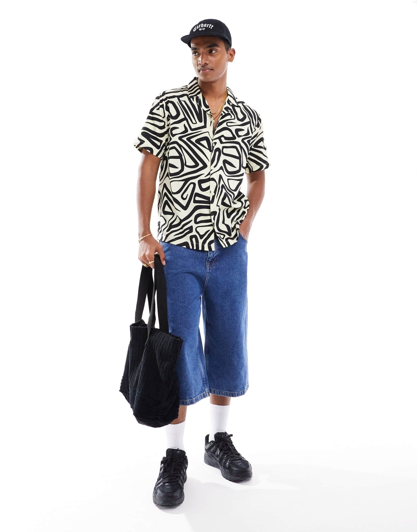 Another Influence short sleeve printed revere collar shirt in white - ASOS Sample Sale EU Store