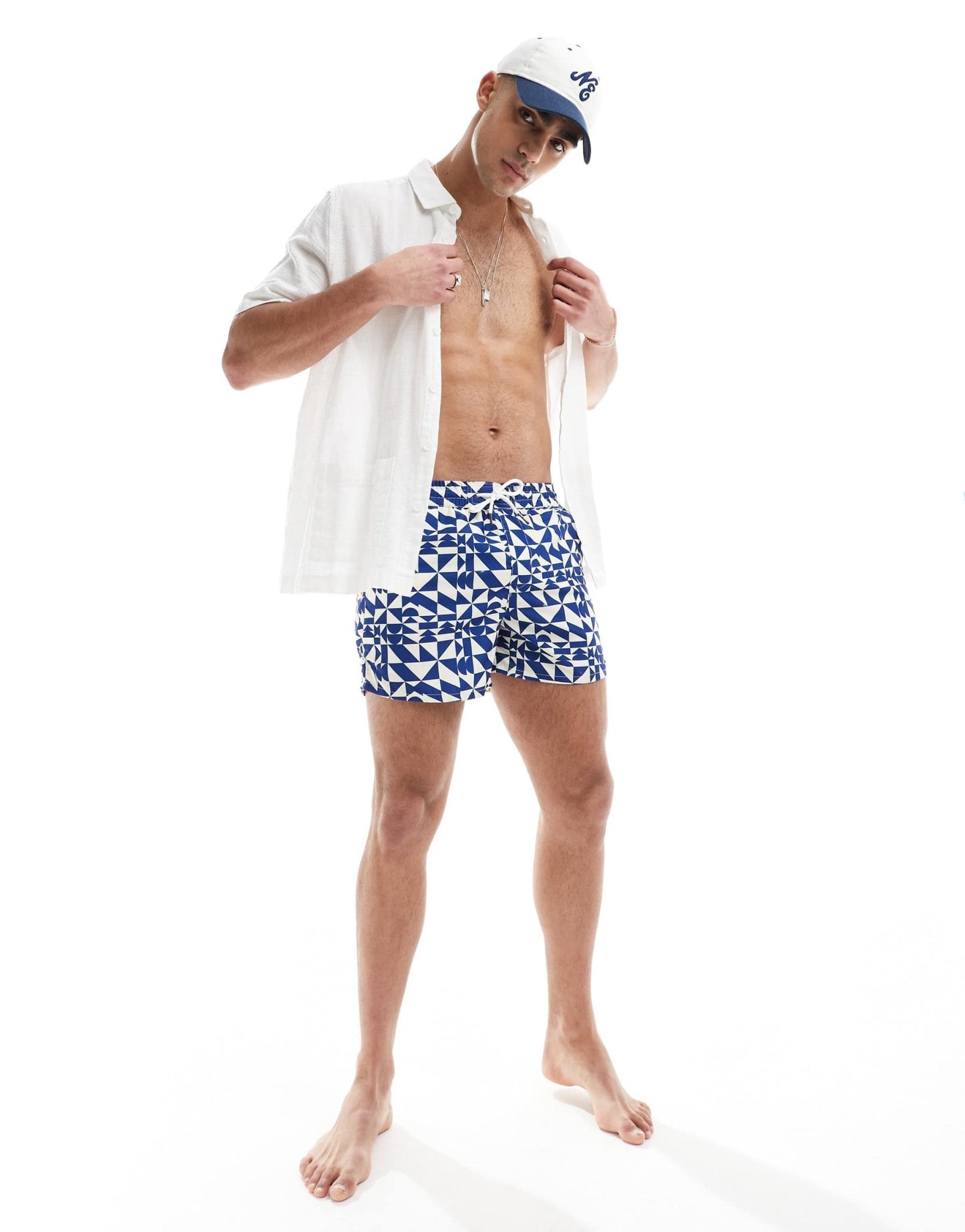 Aray abstract print swim shorts in navy - ASOS Sample Sale EU Store