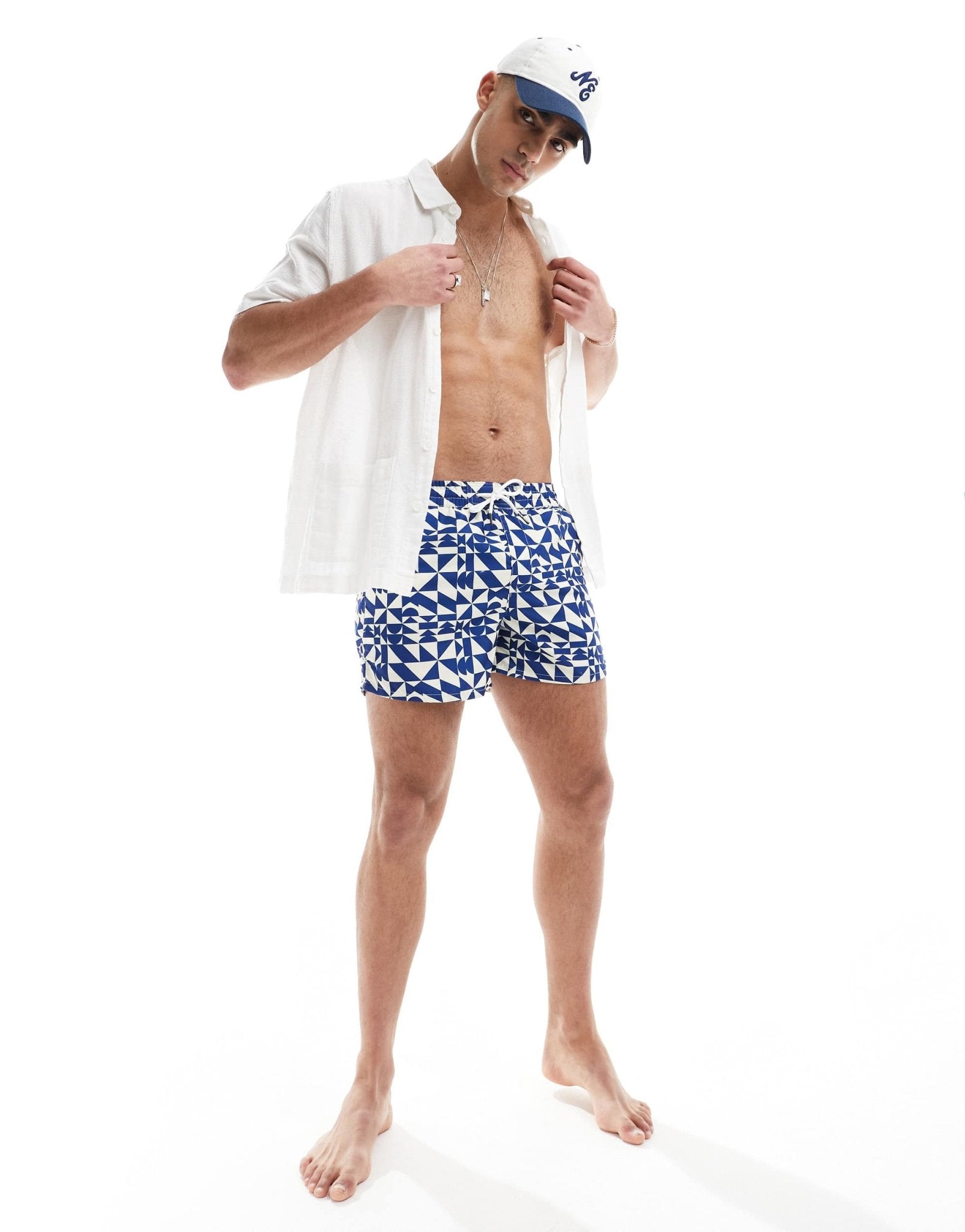 Aray abstract print swim shorts in navy - ASOS Sample Sale EU Store