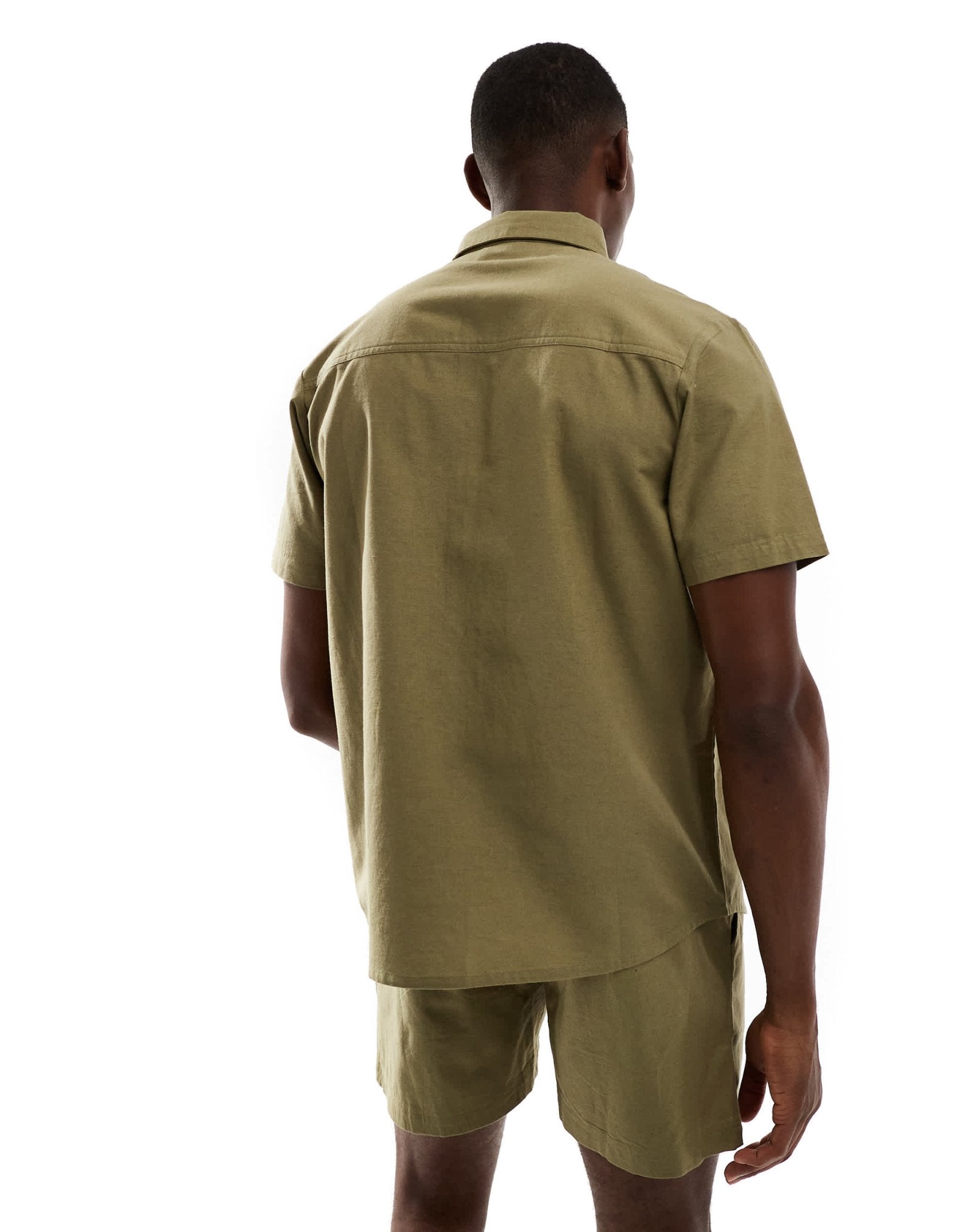 Aray short sleeve beach shirt co - ord in olive green - ASOS Sample Sale EU Store