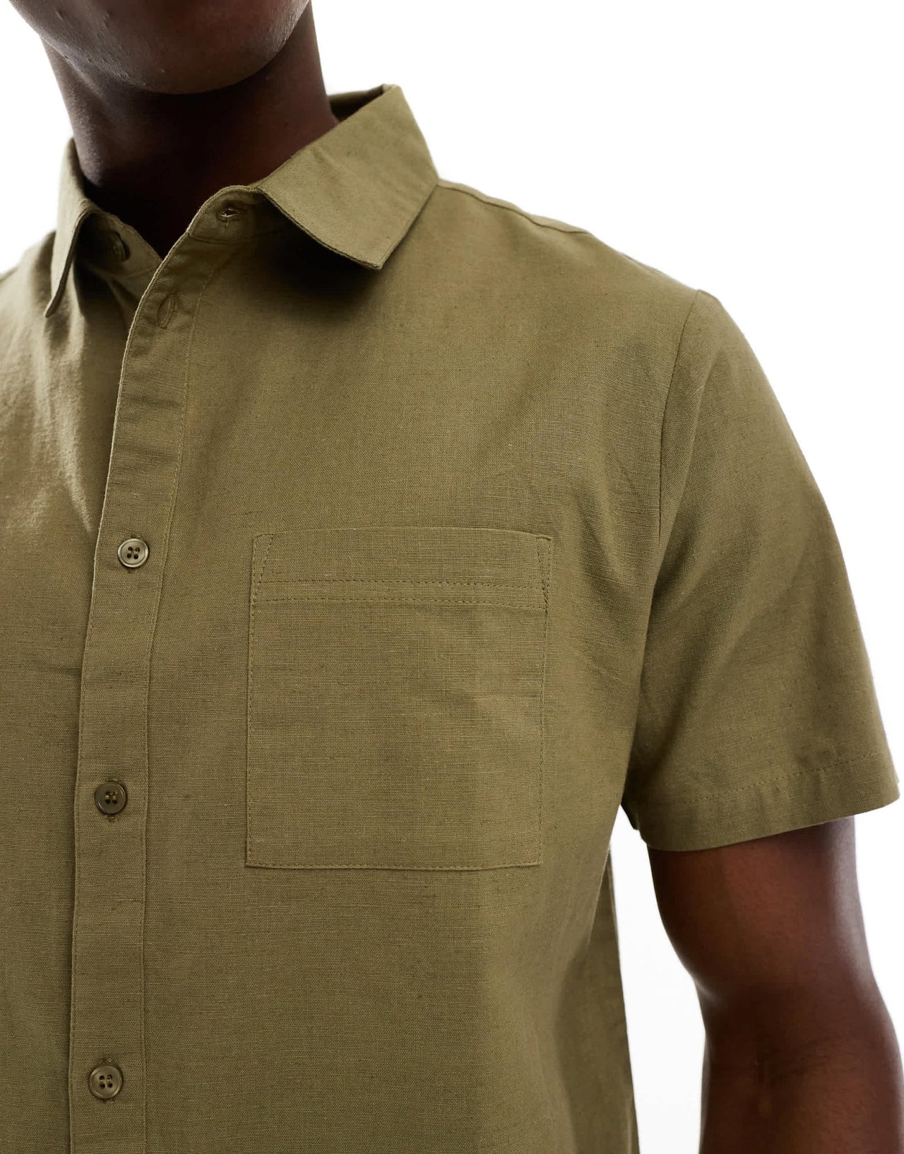 Aray short sleeve beach shirt co - ord in olive green - ASOS Sample Sale EU Store