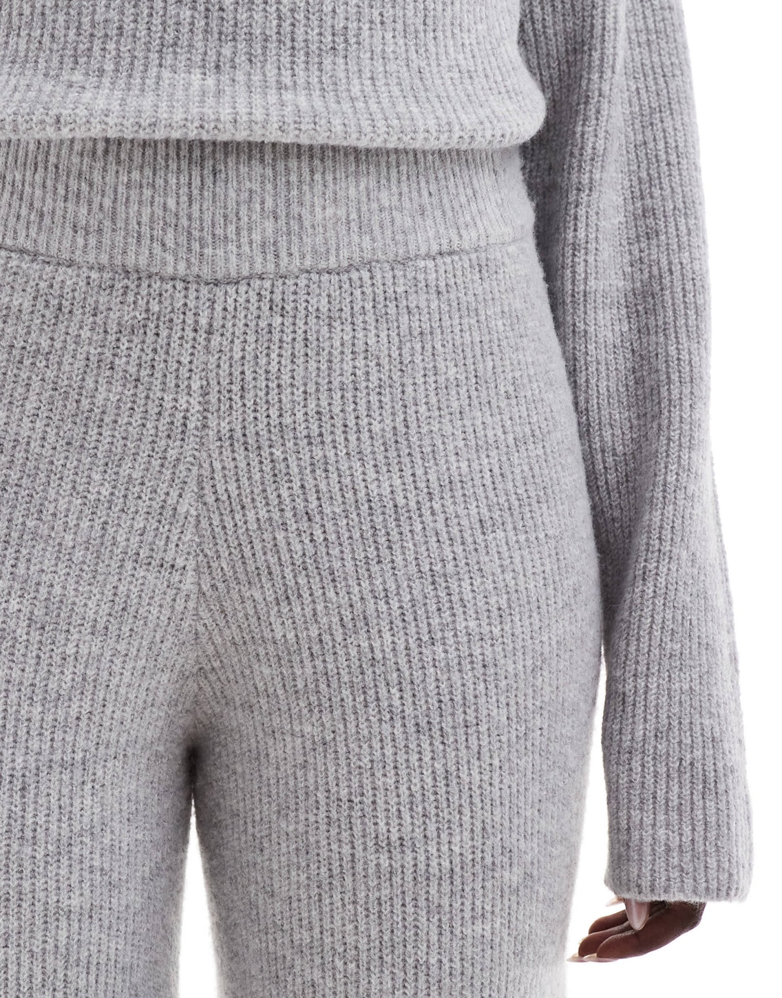 Aria Cove knit wide leg cargo pocket detail trouser co - ord in light grey - ASOS Sample Sale EU Store