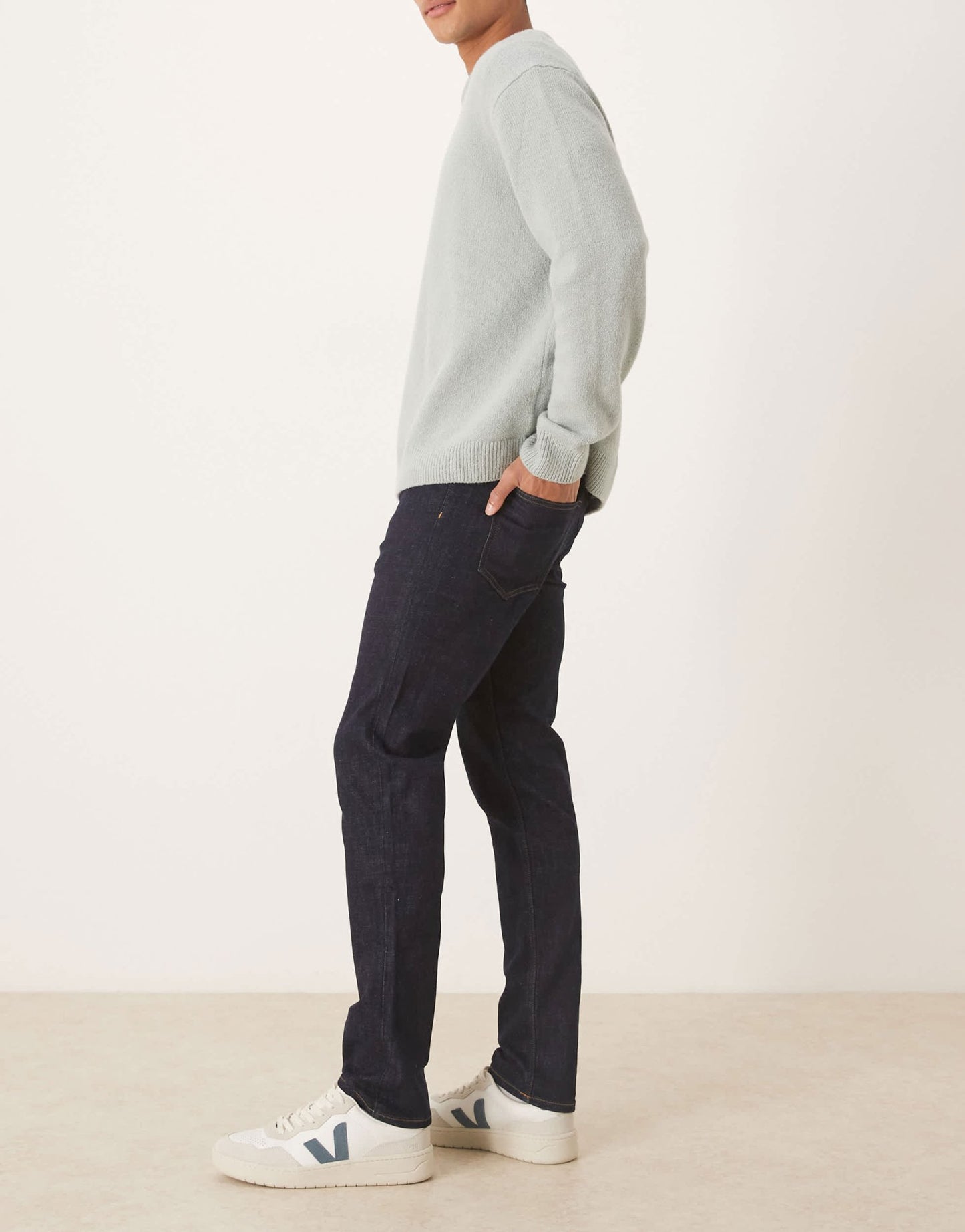 ARKET Birch stretch slim fit jeans in dark washed blue - ASOS Sample Sale EU Store