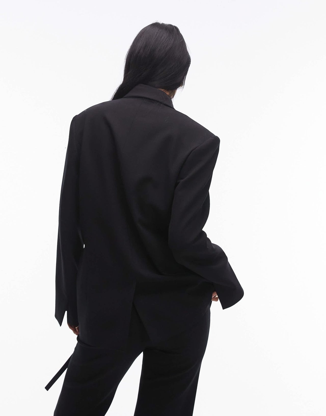 ARKET co - ord tuxedo blazer with tie detail in black - ASOS Sample Sale EU Store