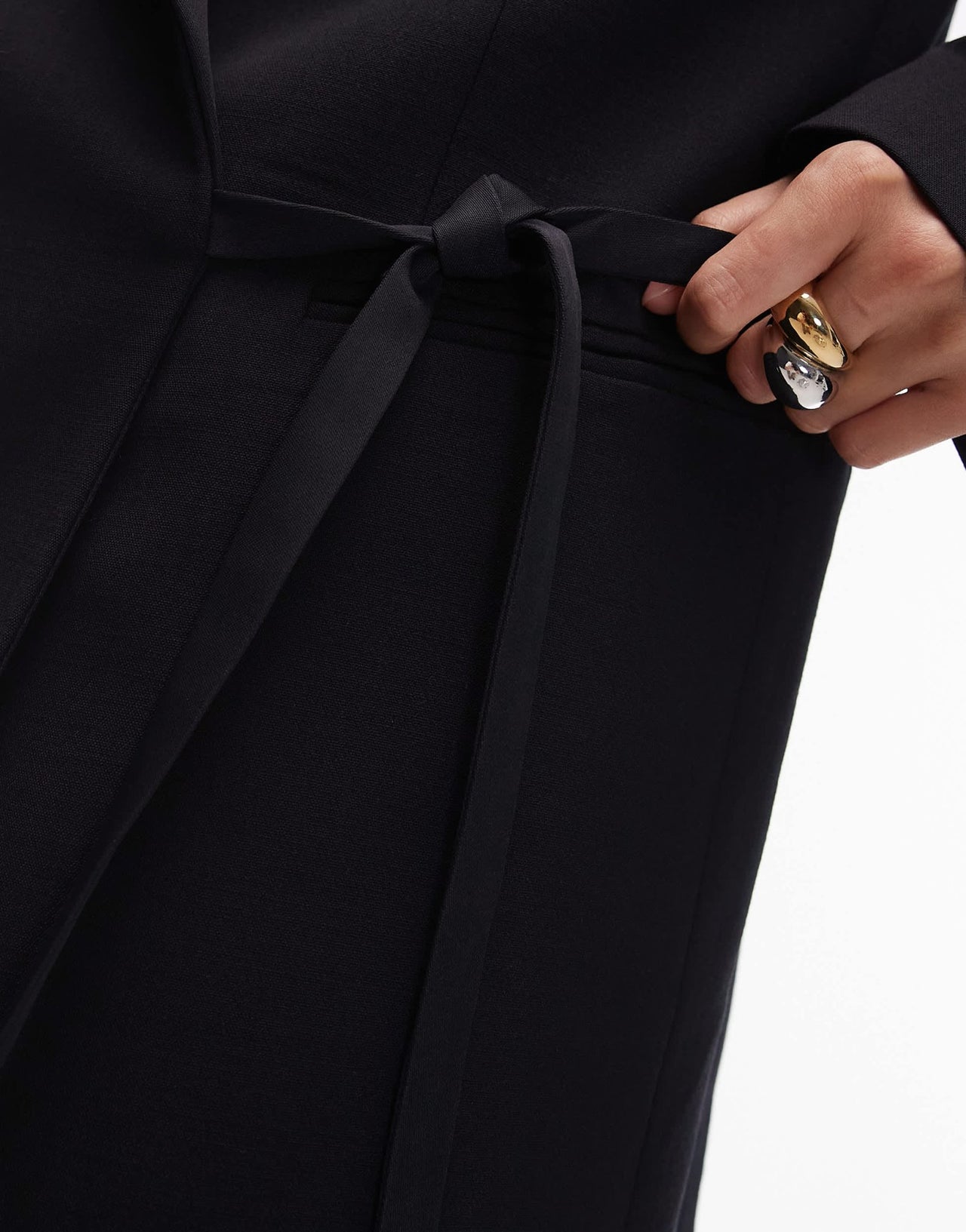 ARKET co - ord tuxedo blazer with tie detail in black - ASOS Sample Sale EU Store