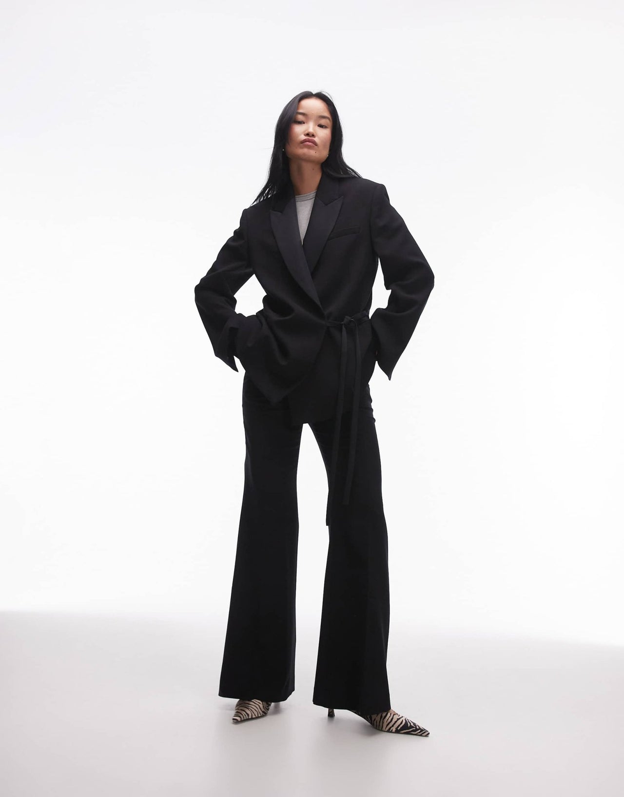 ARKET co - ord tuxedo blazer with tie detail in black - ASOS Sample Sale EU Store