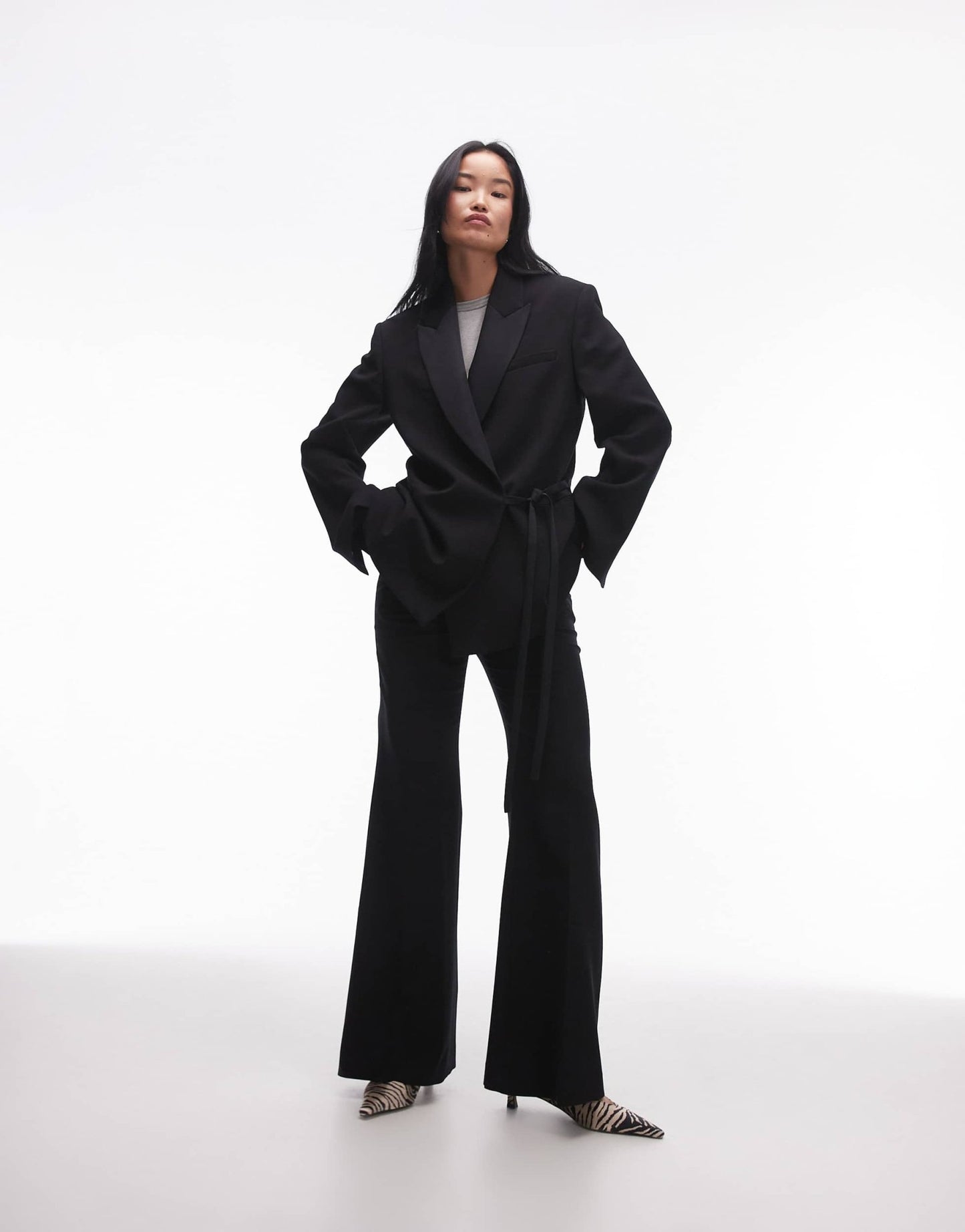 ARKET co - ord tuxedo blazer with tie detail in black - ASOS Sample Sale EU Store