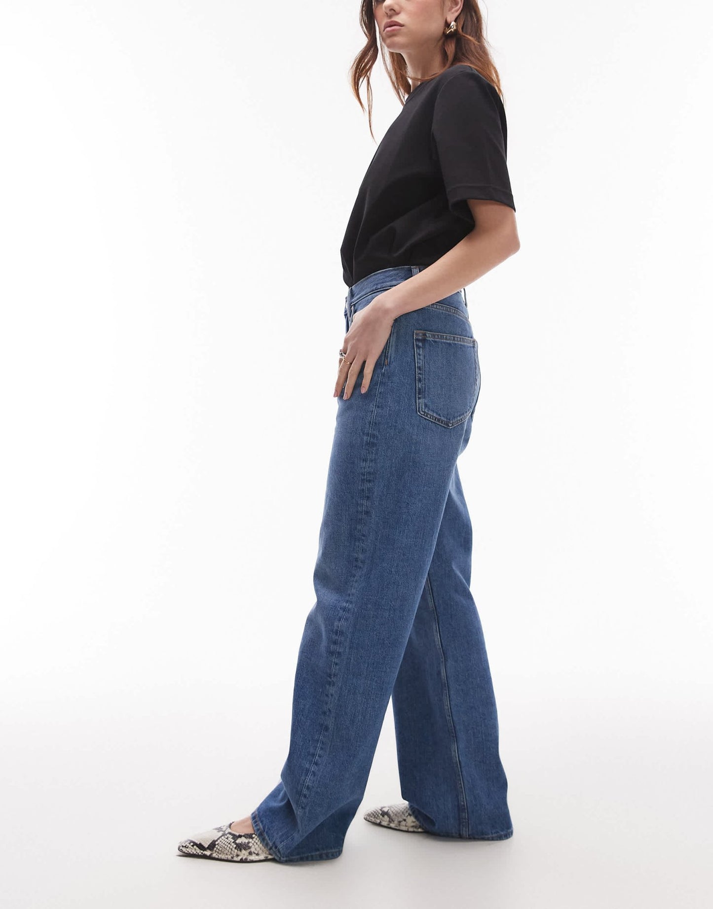 ARKET Coral high waist relaxed leg jeans in light wash blue - ASOS Sample Sale EU Store