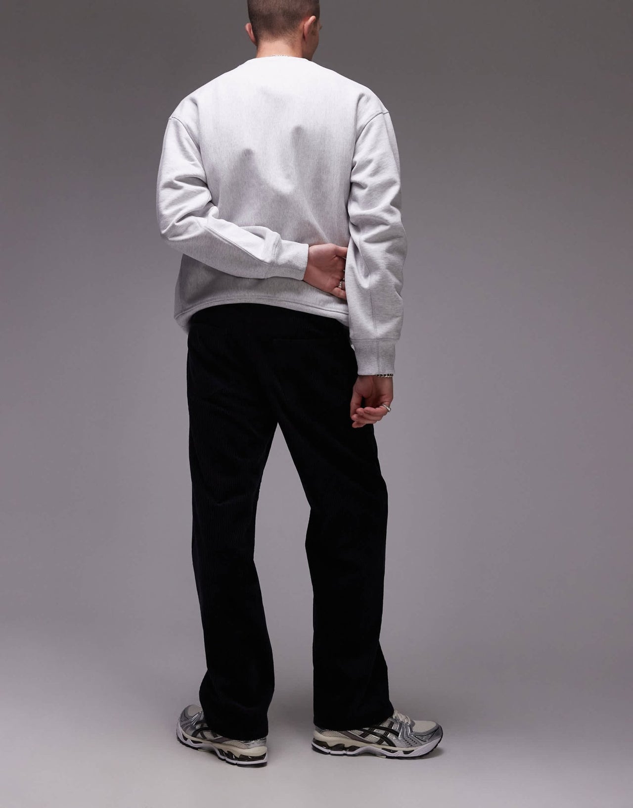 ARKET cord straight leg trousers with five pocket detail in navy - ASOS Sample Sale EU Store